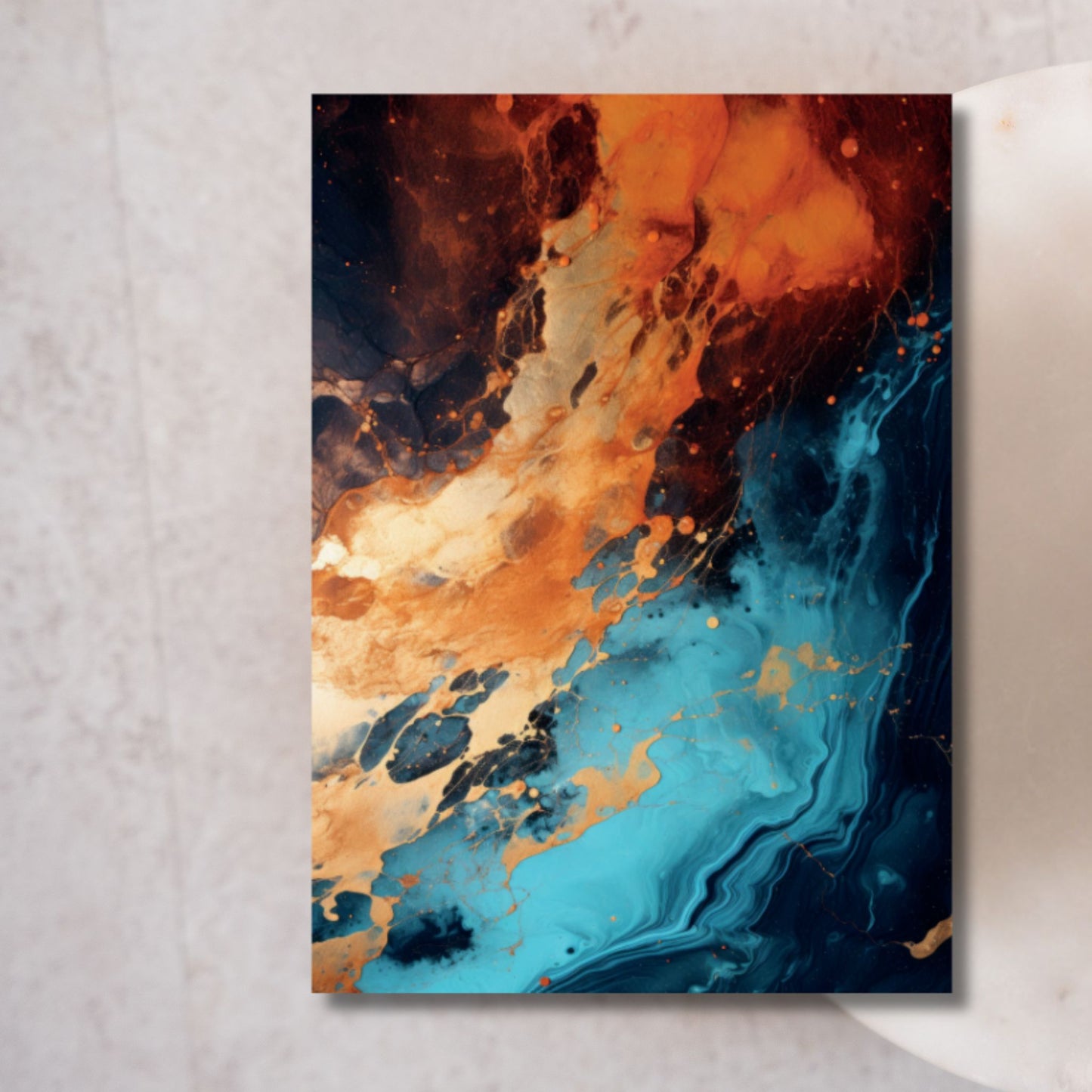 Golden Cosmos Flow – Exklusive Design Flexfolie