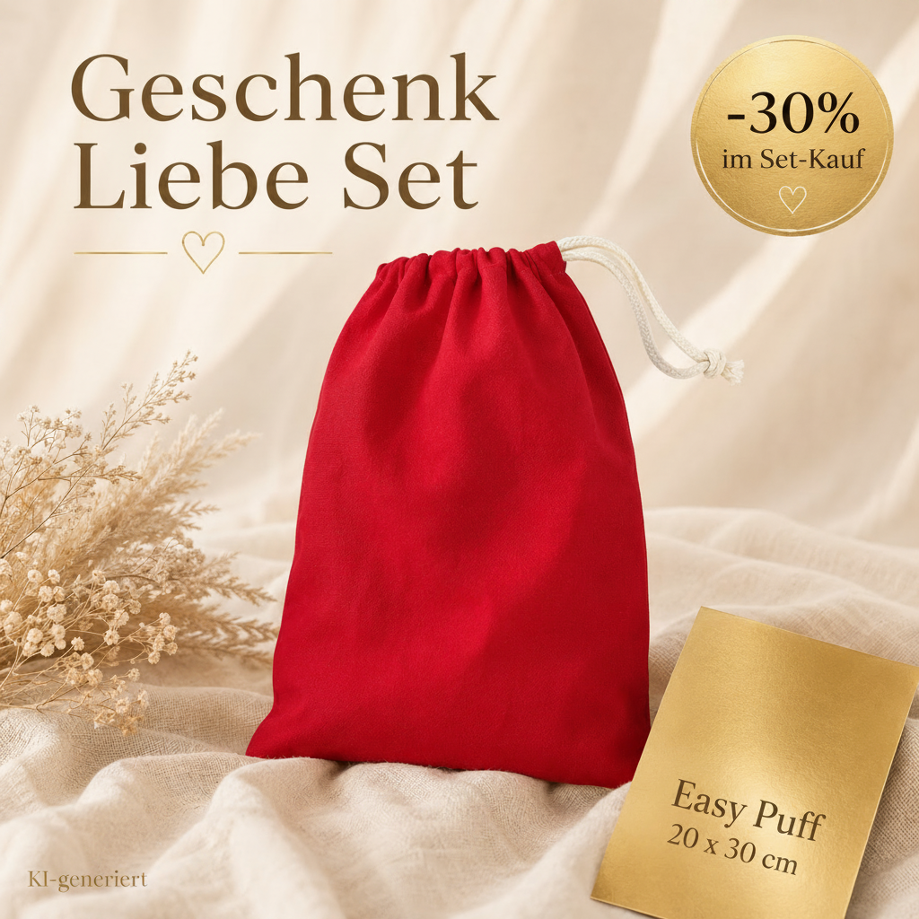 Geschenk Liebe Set – Geschenkbeutel & 3D-Folie