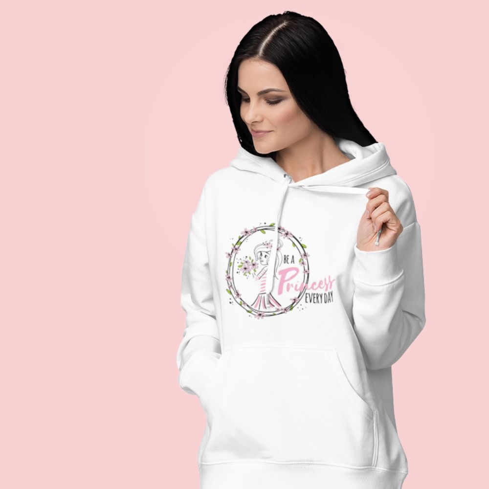 Plotterdatei „Be a Princess every day" – Prinzessinnenmotiv mit Blumen (SVG/DXF)