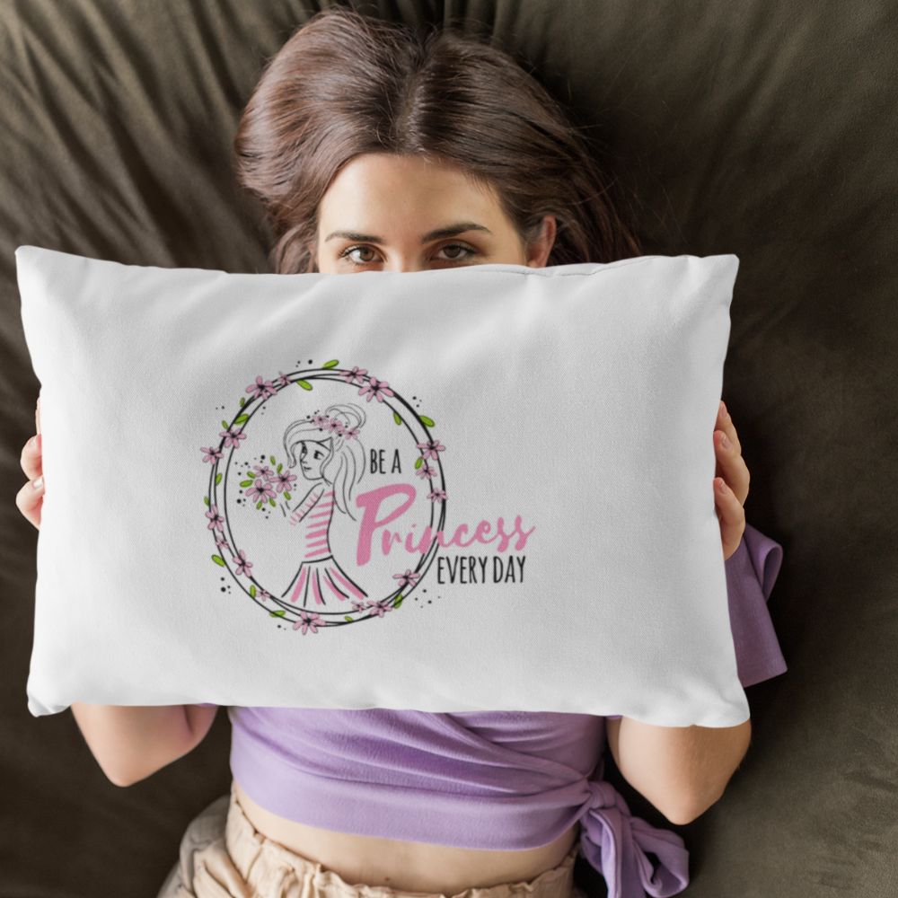 Plotterdatei „Be a Princess every day" – Prinzessinnenmotiv mit Blumen (SVG/DXF)