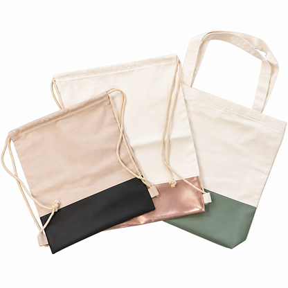Canvas Taschen mit hochwertigem Kunstlederboden – Made in Germany