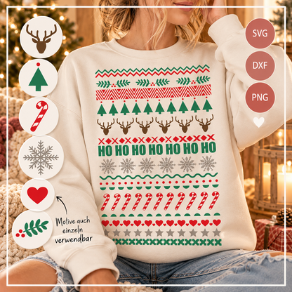 Christmas Sweater – Plotterdatei SVG, DXF & PNG