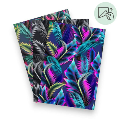 Neon Ferns – Exklusive Design Vinylfolie - Letzte Chance