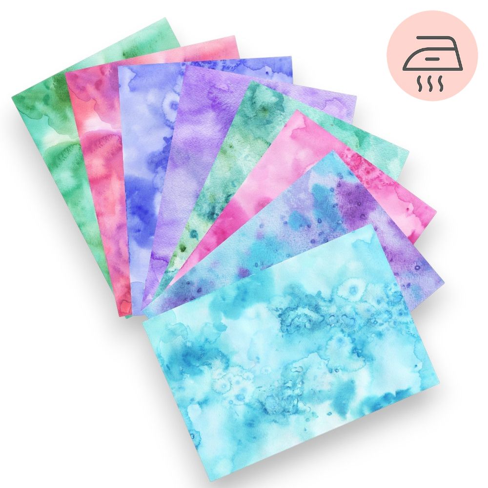 Pastel Watercolor - Exklusive Design Bügelfolie