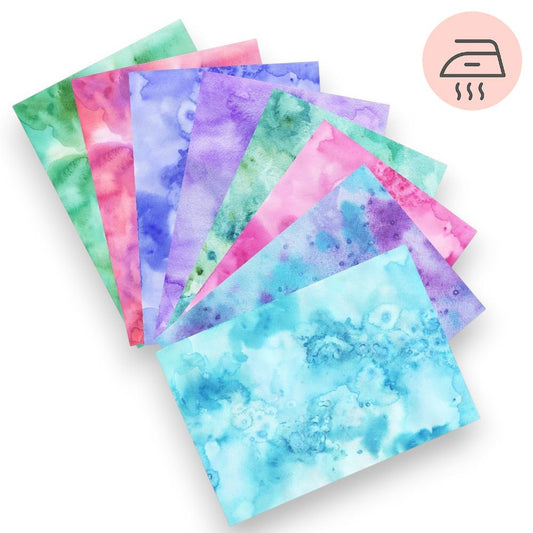 Pastel Watercolor - Exklusive Design Bügelfolie