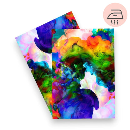 Color Burst Flow – Exklusive Design Bügelfolie