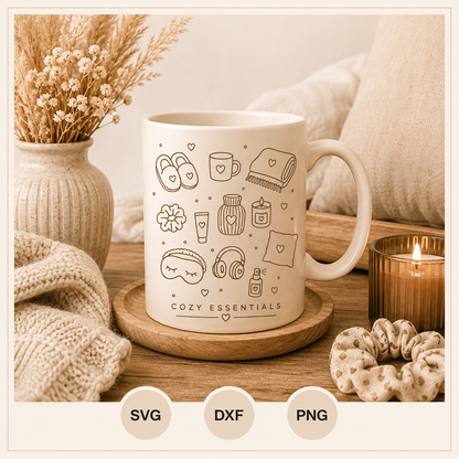 Cozy Essentials – Plotterdatei SVG, DXF & PNG
