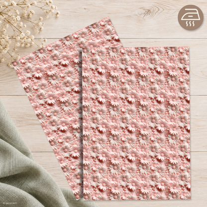 Blush Daisy – Exklusive Design Bügelfolie
