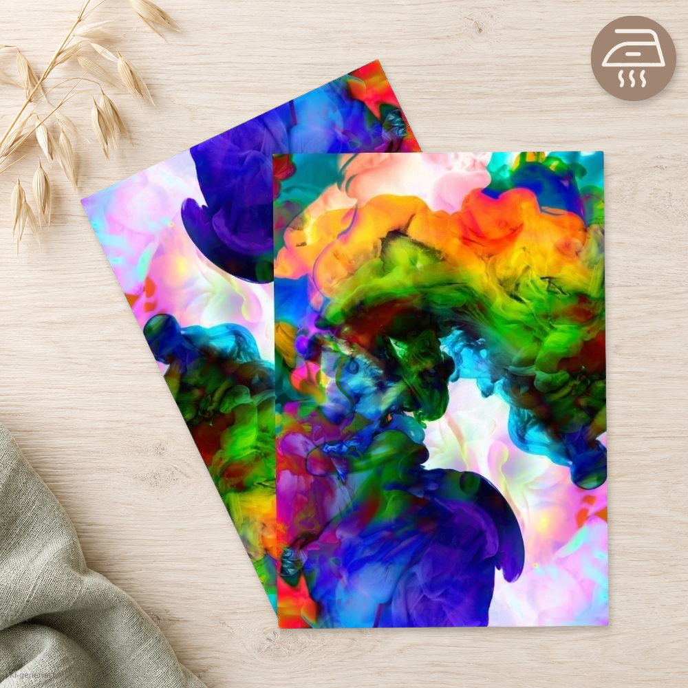 Color Burst Flow – Exklusive Design Bügelfolie