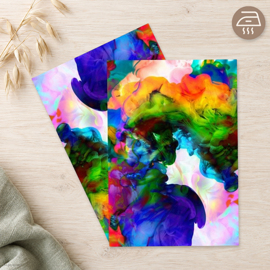Color Burst Flow – Exklusive Design Bügelfolie