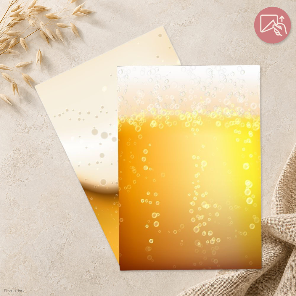 Golden Beer Bubbles – Exklusive Design Vinylfolie