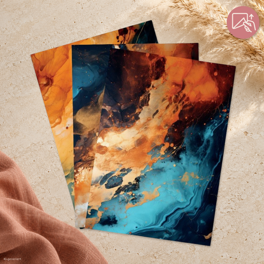 Golden Cosmos Flow – Exklusive Design Vinylfolie