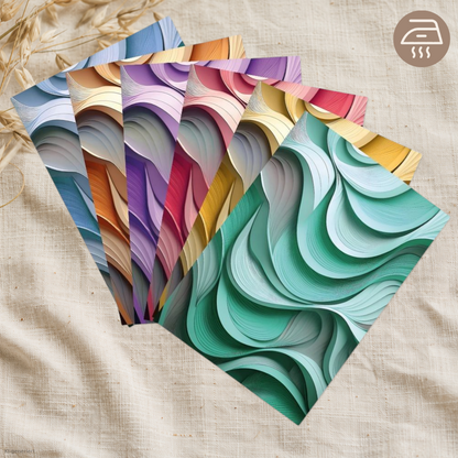 Layered Waves – Exklusive Design Bügelfolie
