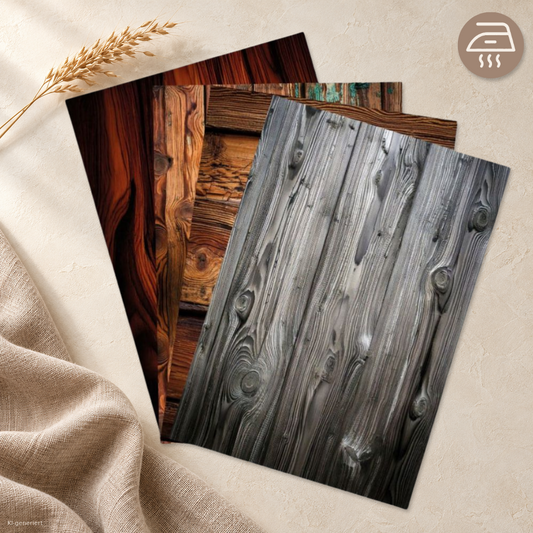 Rustic Wood Texture – Exklusive Design Bügelfolie