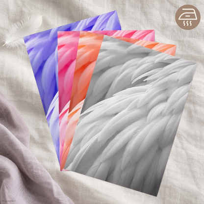 Soft Feathers - Exklusive Design Bügelfolie