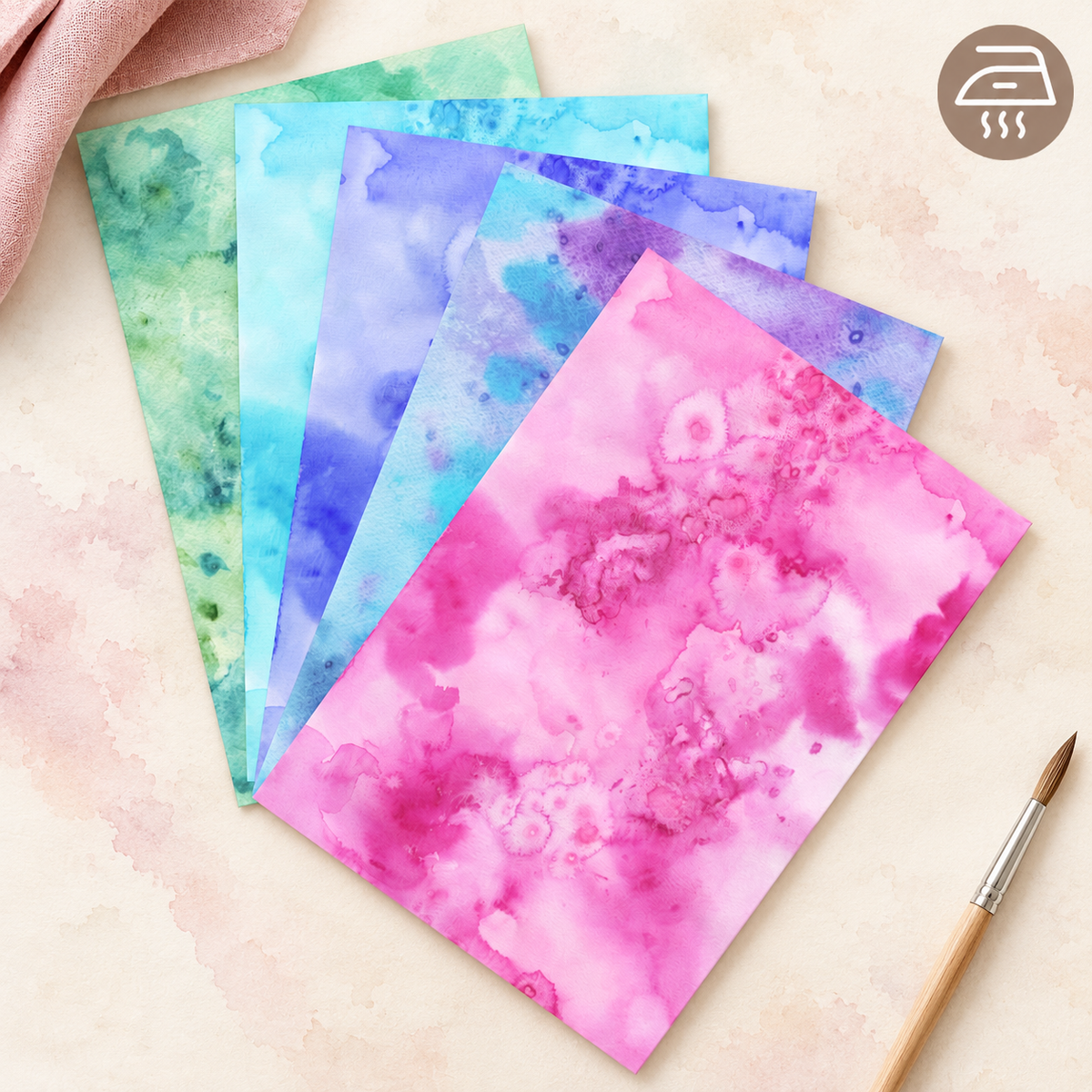 Pastel Watercolor - Exklusive Design Bügelfolie