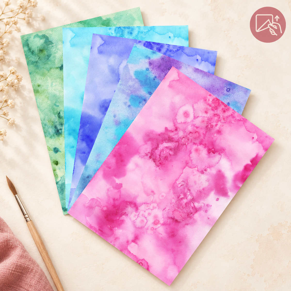 Pastel Watercolor – Exklusive Design Vinylfolie