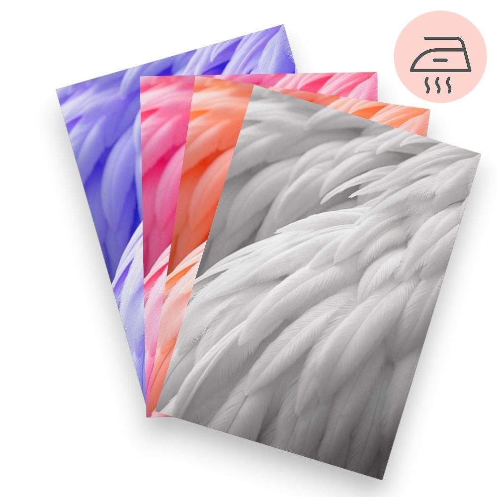 Soft Feathers - Exklusive Design Bügelfolie