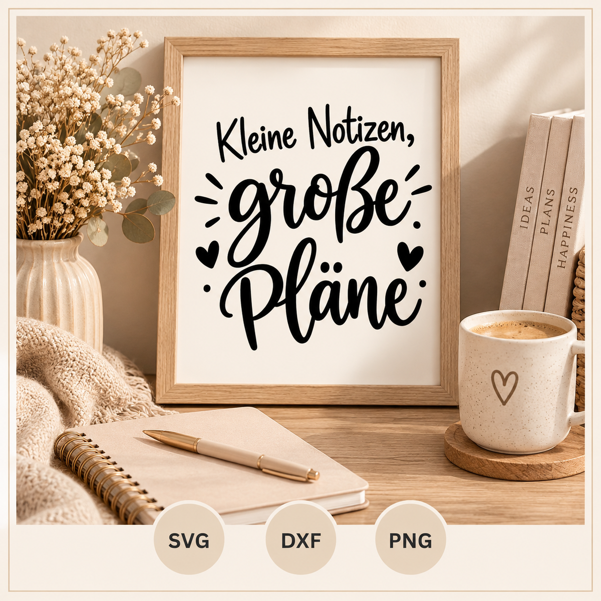 Kleine Notizen, große Pläne – Plotterdatei SVG, DXF & PNG