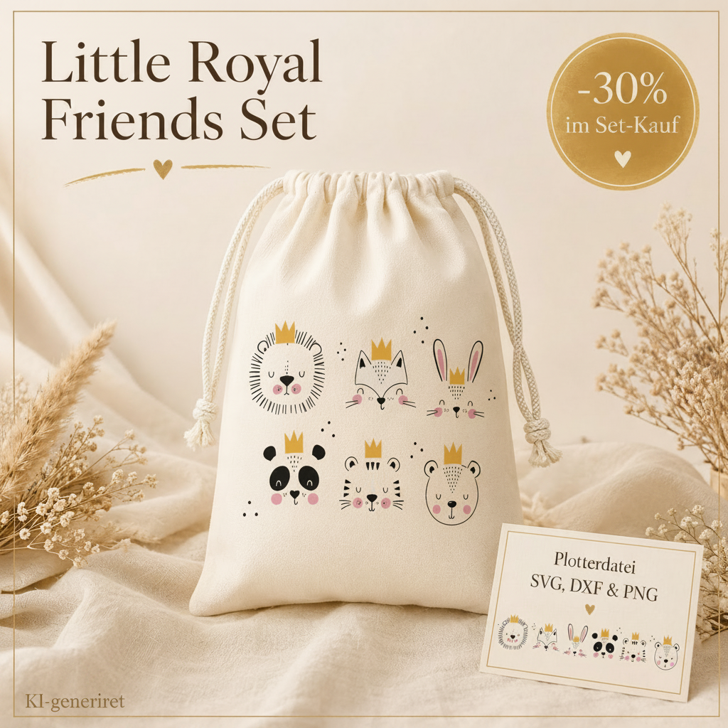 Little Royal Friends Set – GiveAgain Bag &  Plotterdatei