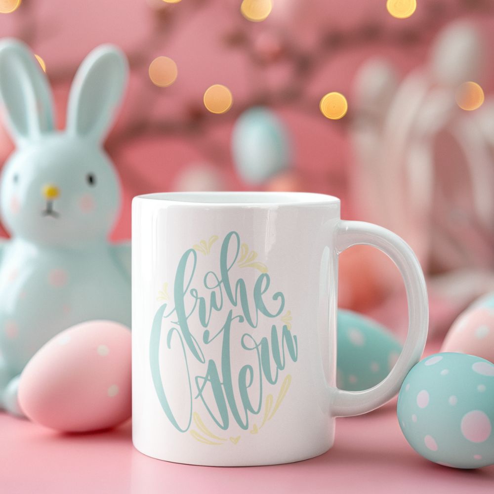 Plotterdatei „Frohe Ostern“ – Schriftzug im Osterei (SVG/DXF)