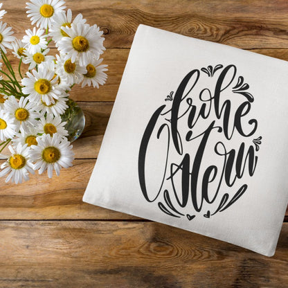 Plotterdatei „Frohe Ostern“ – Schriftzug im Osterei (SVG/DXF)