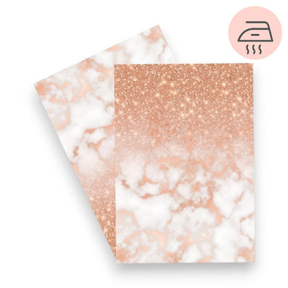 Blush Marble - Exklusive Design Bügelfolie