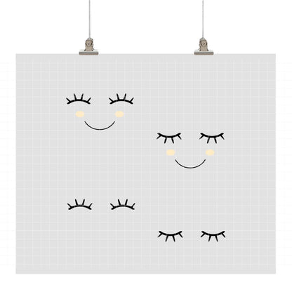 Plotterdatei „Sleeping Eyes Set“ – süßes Gesichter-Set für kreative Projekte (SVG/DXF)