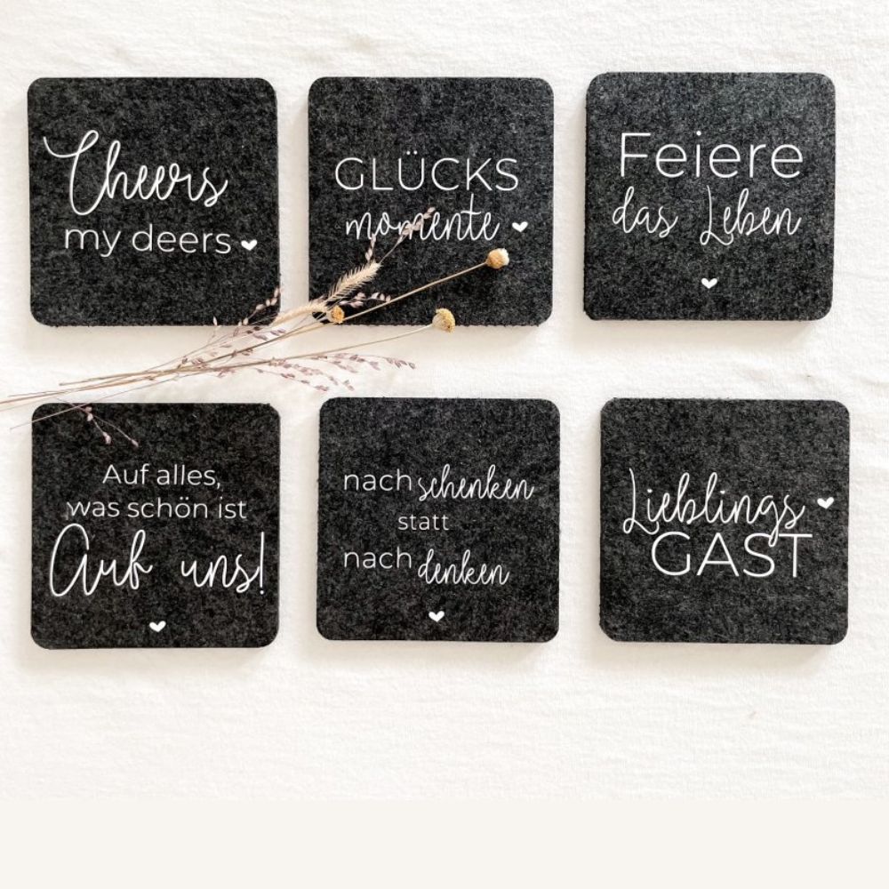 Filz Untersetzer Set