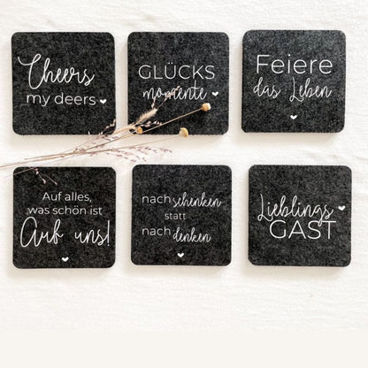 Filz Untersetzer Set