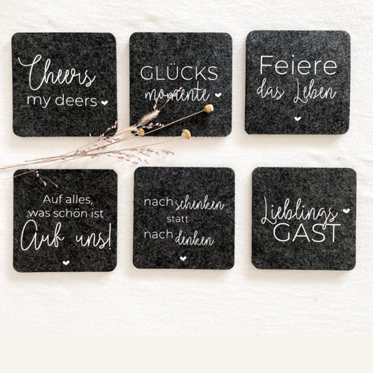Filz Untersetzer Set