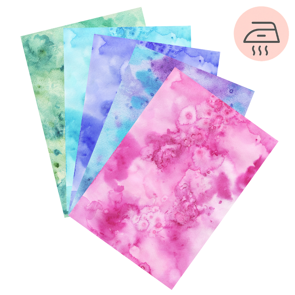 Pastel Watercolor - Exklusive Design Bügelfolie