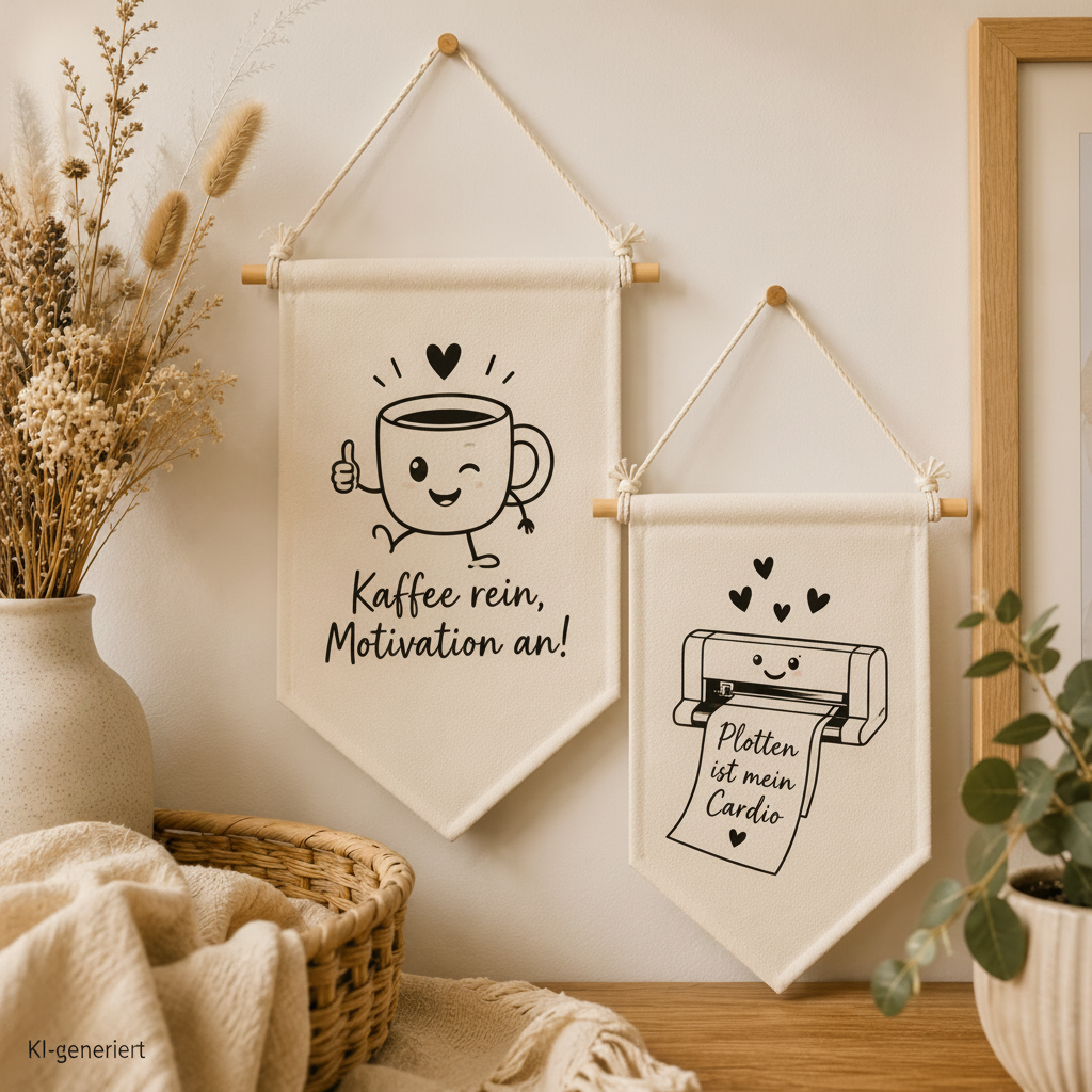 DIY Stoffwimpel – 2er Set zum Beplotten & Gestalten