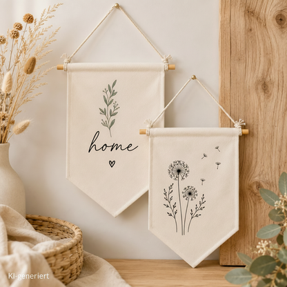 DIY Stoffwimpel – 2er Set zum Beplotten & Gestalten