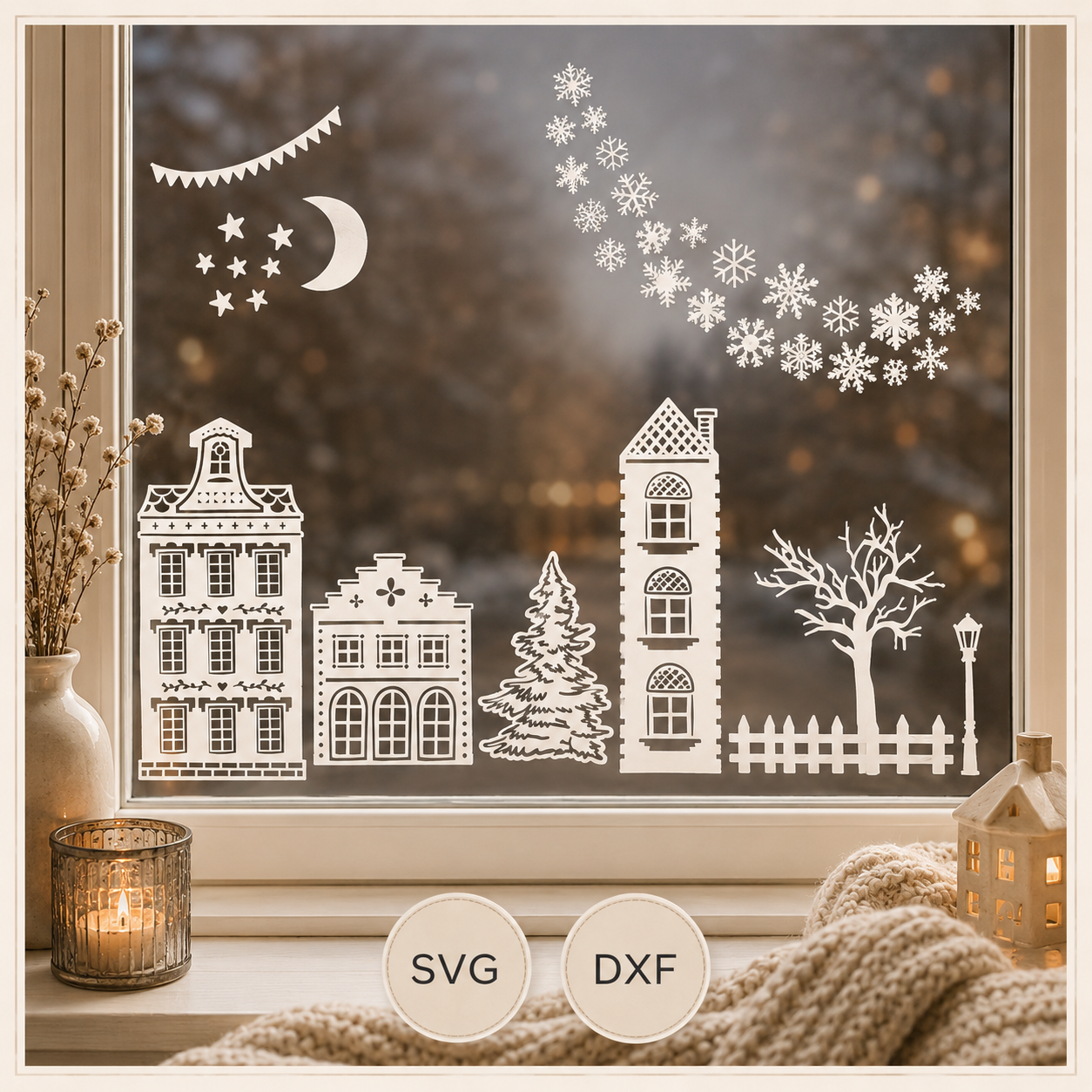 Winterdorf – Plotterdatei SVG & DXF