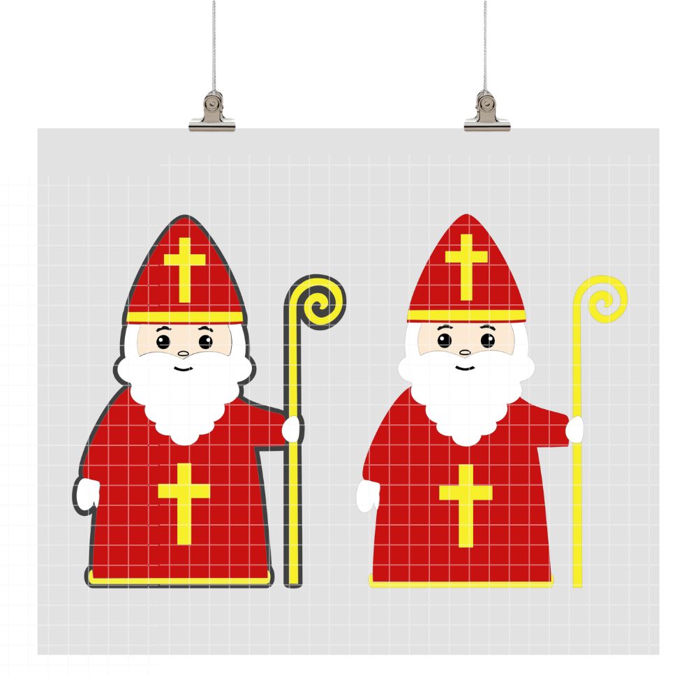 Heiliger Bischof Nikolaus Plotterdatei