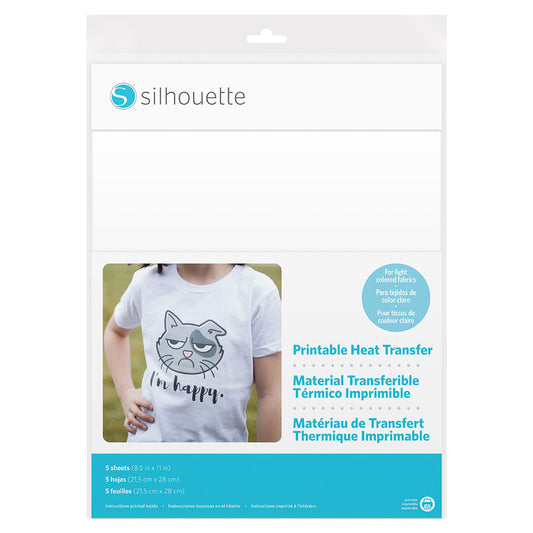 Bedruckbare Bügelfolie für helle Textilien Set