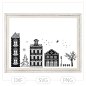 Preview: Plotterdatei „Winternacht“ – winterliches DIY-Set mit 36 Elementen (SVG/DXF)
