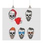 Preview: Plotterdatei „Cool Manfred“ – Skull mit Bart & Accessoires (SVG/DXF)