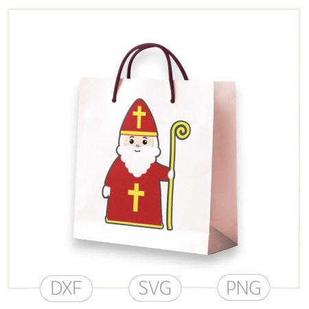 Plotterdatei Nikolaus – Weihnachtsmotiv für Beutel & Deko (SVG/DXF/PNG)