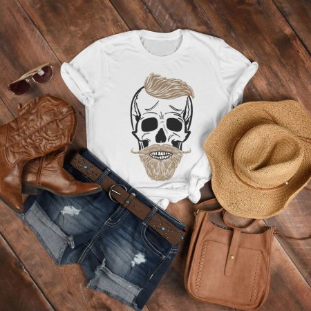 Plotterdatei „Cool Manfred“ – Skull mit Bart & Accessoires (SVG/DXF)