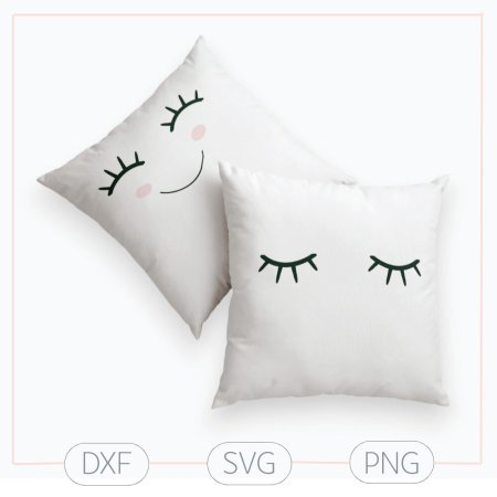 Plotterdatei „Sleeping Eyes Set“ – süßes Gesichter-Set für kreative Projekte (SVG/DXF)