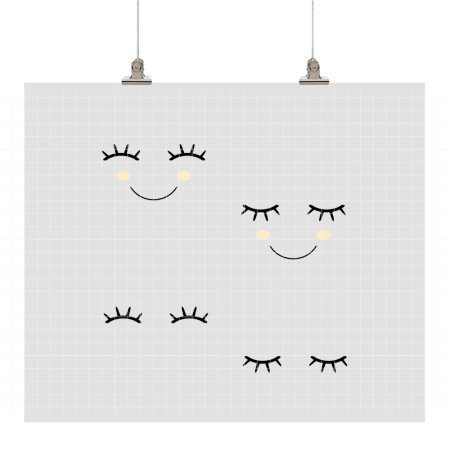 Plotterdatei „Sleeping Eyes Set“ – süßes Gesichter-Set für kreative Projekte (SVG/DXF)