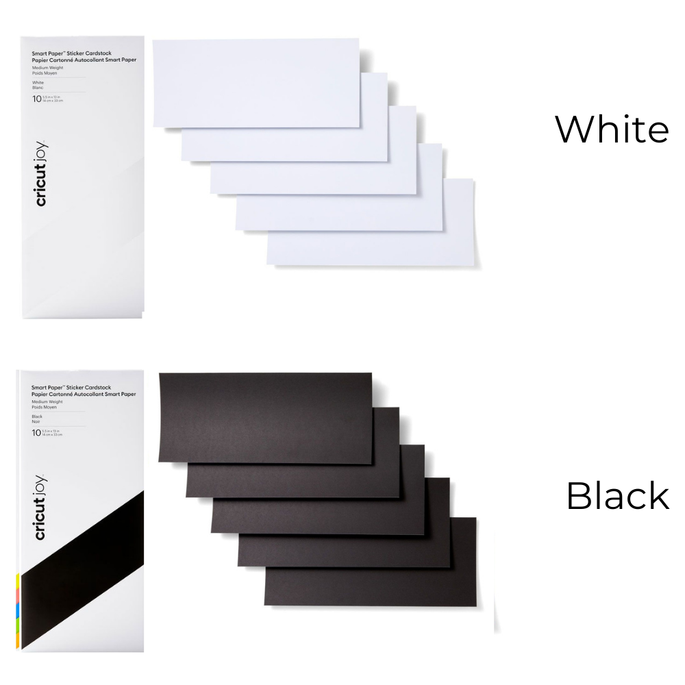  Cricut Smart Paper Sticker Cardstock, White, 14cm x 33cm  (5.5 x 13), 10-Pack