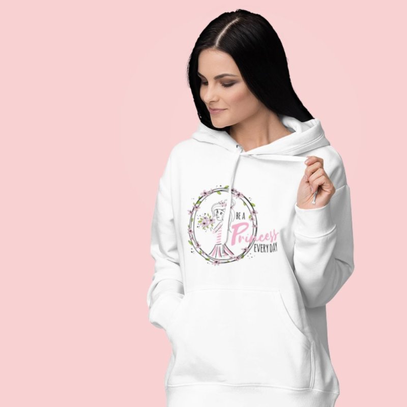 Plotterdatei Be a Princess every day – Prinzessinnenmotiv mit Blumen (SVG/DXF)