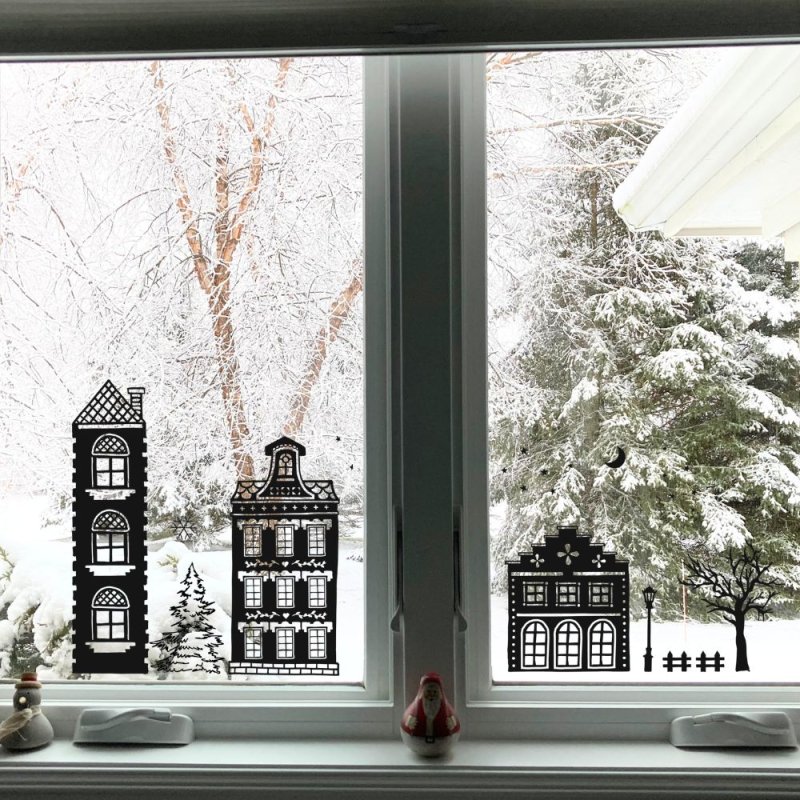 Plotterdatei „Winternacht“ – winterliches DIY-Set mit 36 Elementen (SVG/DXF)