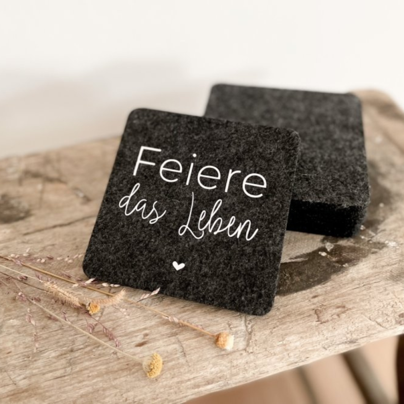 Filz Untersetzer Set