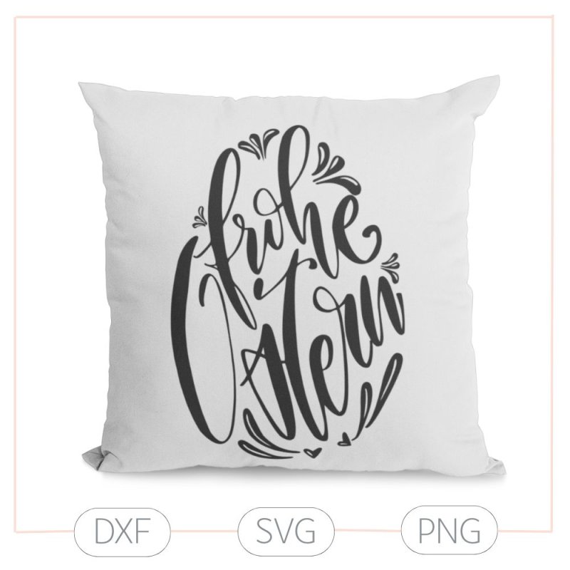 Plotterdatei ‚Frohe Ostern‘ – Schriftzug im Osterei (SVG/DXF)