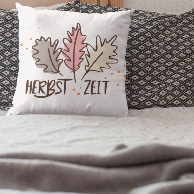 Plotterdatei „Herbstzeit“ – herbstliches Motiv mit Blättern (SVG/DXF/PNG)