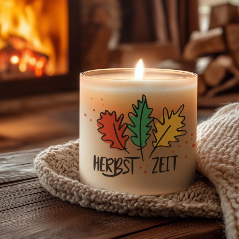 Plotterdatei „Herbstzeit“ – herbstliches Motiv mit Blättern (SVG/DXF/PNG)